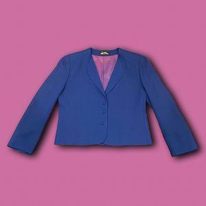 royal blue 80s vintage blazer